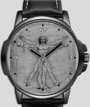 Vitruvian Man Art Sketch Unique Unisex Trendy Wrist Watch UK FAST - £42.92 GBP