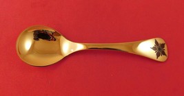 Georg Jensen Sterling Silver Annual Spoon Vermeil with Crowfoot Flower 1984 6&quot; - £43.66 GBP