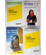 2022 SPIRIT Airlines Safety Information Airbus A320/21 &amp; Drink Snacks Menus - €8,61 EUR