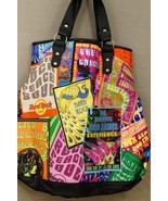 HARD ROCK CAFE Canvas Retro Rock Concert Poster 1971 Graphic Tote Bag Purse - $34.64