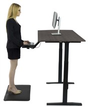 Black on Black 45" Bamboo Dual Motor Electric Office Adjustable Computer Desk - $19,305.80 MXN
