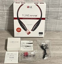 LG Tone Infinim HBS900 Black Red Harman Kardon Bluetooth Stereo Neckband... - $97.88