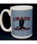 Coffee Mug Crazy Old Loon Ceramic 15 Ounce Over The Hill New - £15.84 GBP
