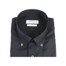 Mens 100% Italian Cotton Shirt Non Iron SORRENTO Button Down Oxford 4531 Black image 4