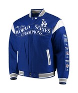  MLB Los Angeles Dodgers World Series Champion Jacket blue Embroidered New - £150.56 GBP