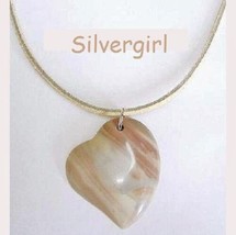 Large Heart Pendant Necklaces Glass, Stone - £14.30 GBP