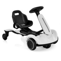 6V Kids Ride on Drift Car with 360 Spin and 2 Adjustable Heights-White -... - $190.11