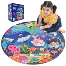 70 Piece Round Ocean Puzzles For Kids Ages 4-8, Large Jigsaw Puzzles For... - $33.99