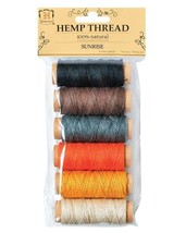 6pc Hemp Thread Mini Spool Set Jewelry Making Macrame Crochet Crafting Gift Wrap - £6.25 GBP