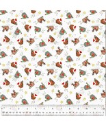 Cotton Meowy Christmas Mouse Cat Toy Christmas Fabric Print by Yard D604.13 - $15.95