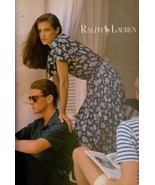 1986 Ralph Lauren Sexy Brunette Kristin Clotilde Holby Vintage Print Ad ... - £4.66 GBP