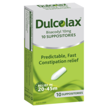 Dulcolax Constipation Relief 10 Suppositories - $70.23