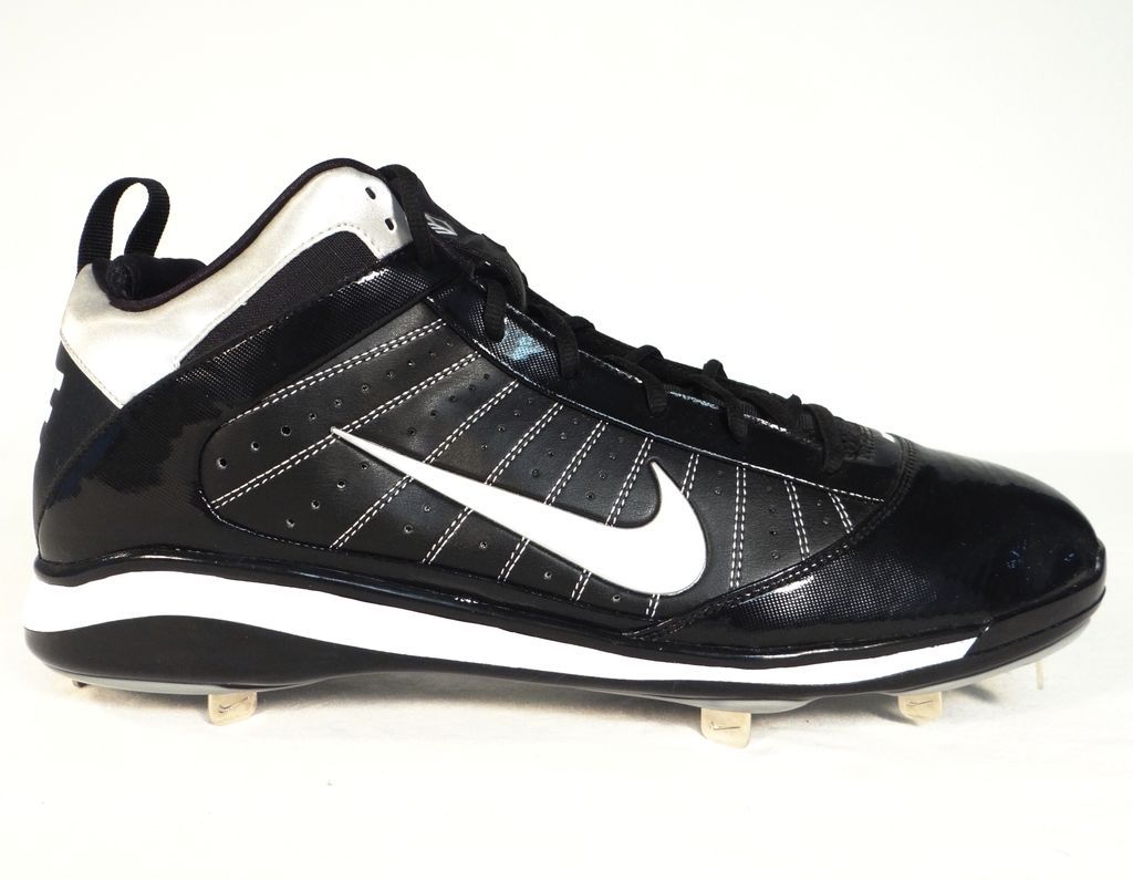 Nike Diamond Elite Black Mid Metal Baseball Softball Cleats Shoes Men's 16 NEW - $89.99
