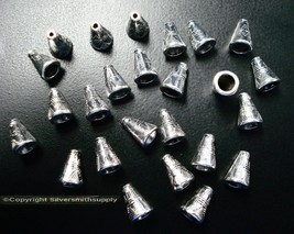 25pcs 11mm Cones Native American Craft Jewelry Regalia Bells Finding FPS036 - £3.91 GBP