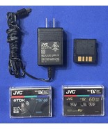 OEM JVC Good Battery BN-VF707U &amp; Power Adapter AP-V18U +2 Mini DV Casset... - £26.29 GBP