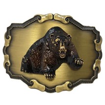 Brown Bear Growling 3D Belt Buckle Wildlife Hunting Grizzly Woods Forest... - £38.93 GBP