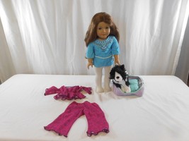 American Girl Doll Saige 2013 Girl of the Year 18&quot; Blue Eyes Freckles Red Hair + - £77.55 GBP