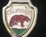 CALIFORNIA BEAR ON HANDLE MAP OF STATE IN BOWL SOUVENIR COLLECTOR SPOON   - $8.86