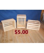 unfinished wooden crate,small wood crate, wooden crates, wooden storage ... - $5.00