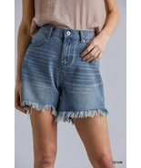 Women&#39;s High Rise Denim Shorts With Raw Hem - $33.50