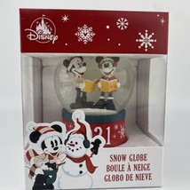 Disney Store Mickey and Minnie 2021 Snow Globe Christmas Holiday New in Box! - £14.93 GBP