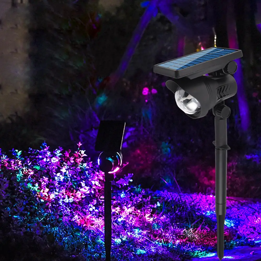 Solar Garden Lawn Light Outdoor LED Solar Spotlight Waterproof Colorful scape Wa - £60.56 GBP