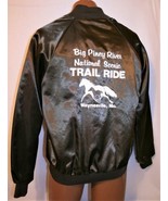 Vintage 80s BIG PINEY RIVER TRAIL Missouri Brown Satin JACKET M Horsebac... - $55.56 CAD