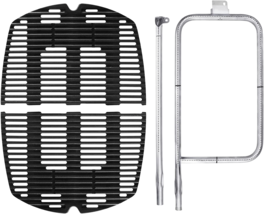 Cast Iron Cooking Grates And Burner Kit For Weber Q320 Q3000 Q3200 7646 7584 BBQ - £85.47 GBP