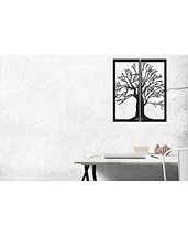 LaModaHome Tree of Life Designed Table 2 Piece Decorative Metal Wall Decor Black - £76.27 GBP