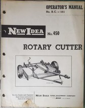 New Idea Operators Manual for Number 450 Rotary Cutter - $16.83