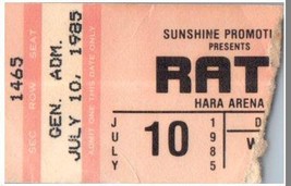 Vintage Ratt Ticket Stub July 10 1985 Hara Arena Dayton Ohio - $24.74