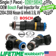 OEM Bosch x1 Fuel Injector for 2004-2008 Nissan &amp; Infiniti 3.5L V6 #0280158042 - £29.50 GBP