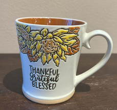 Spectrum Designz Thanksgiving Fall Coffee Mug New Thankful Grateful Blessed - £15.68 GBP