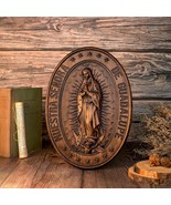 Our Lady of Guadalupe Wood Craving - Religious Home Decor - $80.65 CAD+