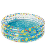 Small Inflatable Pool, 59x21, Blue, beachy, blow up, tropical fruit, kid... - $57.43 CAD