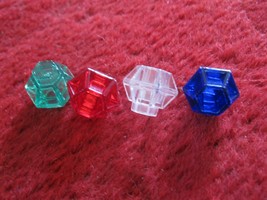 1981 DragonMaster Board game piece: set of 4 jewels - $9.00