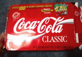 Coca-Cola Classic Paperboard Package for 12 12oz Cans  Mickey&#39;s Toontown... - £1.94 GBP