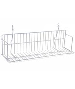 24" Wide Video Shelf for Slatwall, Gridwall or Pegboard -Box of 3 White - $39.30
