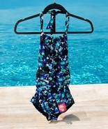 NWT Speedo Women&#39;s One Piece Swimsuit -Size SMALL UPF 50+ High neck keyh... - $21.73