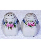 Small Vintage SALT &amp; PEPPER Set ROSES - Japan - £11.97 GBP