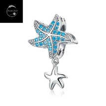 Starfish Sea Fish Travel Holiday Charm Genuine Sterling Silver 925 For Bracelets - £17.48 GBP