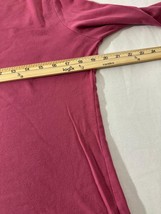 St Johns Bay Women's Red Cotton Embroidered V-Neck Long Sleeve Blouse Top Size L image 11