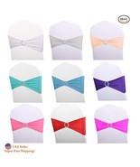 DH Wedding Banquet Party Chair Sash Bands &amp; Buckle Slider in Colors 10PCS - $19.99