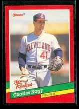Vintage 1991 Donruss Rookie Baseball Trading Card #18 Charles Nagy Indians - £6.72 GBP
