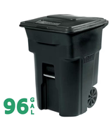 96 Gallon Black Rolling Outdoor Garbage/Trash Can with Wheels and Attach... - $4,341.23 MXN