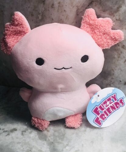 Fuzzy Friends Tinley the Axolotl 6 in Plush Stuff Animal Pink