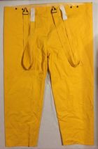 CHINA MADE ORANGE 2XL WET RAIN SUIT PANTS BOTTOMS ADJUSTABLE SUSPENDERS ... - $19.00