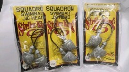 Lot Of 3 Squadron Strike King Swimbait Jig Head 19296 1oz SSH1-730 - £7.77 GBP