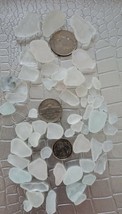 40+ Pieces ~ Genuine Lake Erie Beach Glass ~ Surf Tumbled ~ Frosted Color (52) - £17.67 GBP