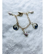 Charm Bracelet, gold tone, ocean theme, with toggle closure - £12.90 GBP
